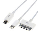 3-en-1 USB 2.0 male 30-Pin8-PinMicro USB 2.0 Homme