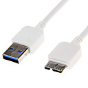 Cable USB USB 3.0 male Micro USB 3.0 Homme NOTE3 de 10 m Blanc