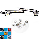 2  Super brillant Blanc 8 LED DRL de jour de voiture de course de conduire la lumiere