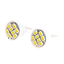 2PCS Ultra Blanc 8SMD LED 3020 T10 Wedge oule Side oule le pour la moto