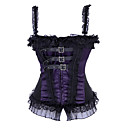 Fille de moto Moraillon style Black Satin Corset Gothic Lolita