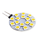 G4 7W 15x5050SMD 2800-3500K chauffent de ampoule blanche Spot LED CC 12