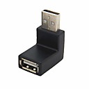 Details propos USB 2.0 A male vers A Connecteur Adaptateur angulaire de 90 degres vers le bas Femme Extension