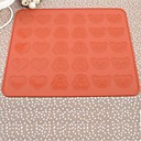 Rectangle silicone Motif mixte Mat Macarons 28.8x25.6cm  couleur aleatoire 