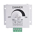 En alliage d aluminium 8A LED Gradateur rotatif - Argent  DC 12 ~ 24V 