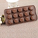 Boite de silicone de campouleur de fleur de gateau Mampoule Chocolat 21.5x10.8x1.4cm  campouleur aleatoire 