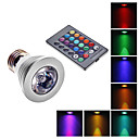 E27 3W 1-LED 16 Campouleur Le decorative w  Remote Control - argent  blanc