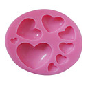 3D Petit et grand coeur  de silicone en forme