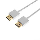 Ultra mince cordon High Speed HDMI 1080p cable Blanc 15 m