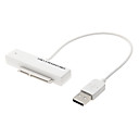 USB 2.0 vers SATA Cable de synchronisation de donnees Blanc 01 m