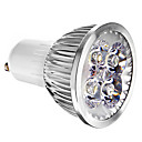 L201229-6 GU10 4W 360lm 6500K White Light 4-SMD LED le - Argent  Blanc CA 85 ~ 245V