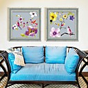 La peinture aquarelle Charactizing A Fine Day Spring Framed Canvas Print Set de 2