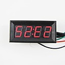 Car LED Digital 18B20 Probe 056 12V 24V 3 en 1 rouge Tension Temp Gauge compteur