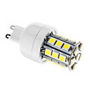 G9 3W 27x5050SMD 350LM 6000-6500K fraiche ampoule blanche LED AC 110-130V