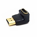 HDMI male vers femelle angle droit connecteur de ladaptateur 90 degres Extender HDTV 1080p