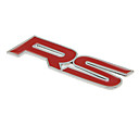 Elegant autocollant bricolage en alliage de zinc Lettre Style Car - Red  Silver 2 PCS