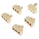 1 male 3 Femme reseau telephonique connecteur Diviseur Plug Adapter jaune 5 PCS