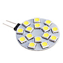 G4 7W 15x5050SMD 5500-6500K frais de ampoule blanche Spot LED CC 12