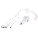 Aoleaky chargeur universel de voiture 4-en-1 Dual USB avec 3 ports USB cable de chargement pour iPhone 44S  iPhone 55S  Samsung