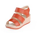 Cuir Wedge femmes ta...