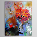 peinture l huile florale fleur rouge abstrait avec toile peinte la main sur canevas tendu