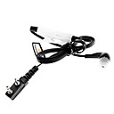 DDR11 In Ear style Flat Cable casque w  Microphone pour Kenwood Interphone - noir  blanc