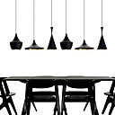 Plafonnier 3 Suspensions Style industriel en Aluminium Noir