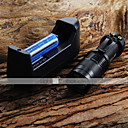 Le de poche Mini torche LED 7W 300LM CREE Q5 Mise au point reglable Zoom le de poche  14500 3.6V Batterie  Chargeur