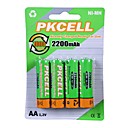 PKCELL  2200mAh AA prechargees rechargeable Batterie Ni-MH 1.2V 4pcs