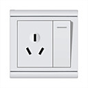 3-Pin Plug Socket Avec Interrupteur bascule