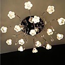 Lustre en verre 16 lumieres moderne Argent metal chrome