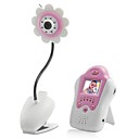 ZONEWAY 2.4G 15 pouces TFT LCD Baby Monitor avec vision nocturne AV OUT conception de fleur rose