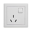 Commutateur de mur Panel Wall Panel Socket 1 de Gang Socket 3 trous commutateur