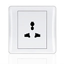 3-Pin Plug Panel Blanc Commutateur