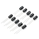 E-PAC 4.7uF 400V condensateur electrolytique de bricolage pour DIY Project - Noir 10 PCS