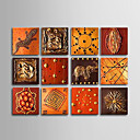 peinte la main peinture l huile animale avec cadre etire - Pack de 12