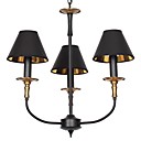 Lustre Vintage 3 Lumiere classique en metal Peinture de tissu