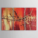 Peinture l huile realisee la main abstraite sur canevas tendu - Set de 3