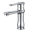 Robinet devier Centerset Antique Style Finition laiton chrome Un trou mitigeur de salle de bains