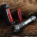 UltraFire CREE XM-L T6 2000 lumens Mode 5 LED le de poche Zoom T6 Light  3  AAA  1  18650   2  batteries  chargeur