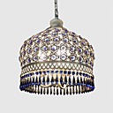 Pendant Lights Bleu Woven Hand-modele de la Boheme de cristal de la Mediterranee