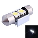 31mm 0.6W 6000K 32LM 2x5050 SMD LED blanche pour la voiture de lecture  License Plate  Porte le DC12V 1pcs