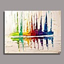 Peint la main peinture l huile abstraite avec cadre etire pret accrocher
