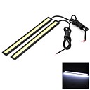 Marsing noir haute puissance 8W 7000K 600lm COB LED Cool White Light Car le courante de jour 12V 2 PCS