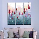 Toiles d art de toile Fleurs en grappes Lot de 3