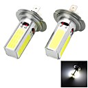 Marsing H7 20W 1500lm 4 COB LED 6500K White Light Car Phare Phare antibrouillard - 12V 2 PCS