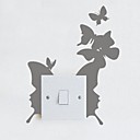 Animaux papillon commutateur Coller stickers muraux decoratifs