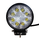 24W 8  3W 1840LM 6000K ronde LED Light Car travail etanche Le Spot Beam 4x4Truck DC9-32V