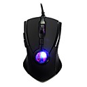 Ergonomique 6D Jeux Wired Mouse 2000DPI couleur noire