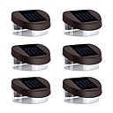 Lumieres 6pcs 2LED solaires Appliques escalier Lumieres parapet Lumieres Walkway Eclairage exterieur